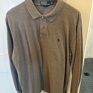 Ralph Lauren Gray Long Sleeve Polo Shirt